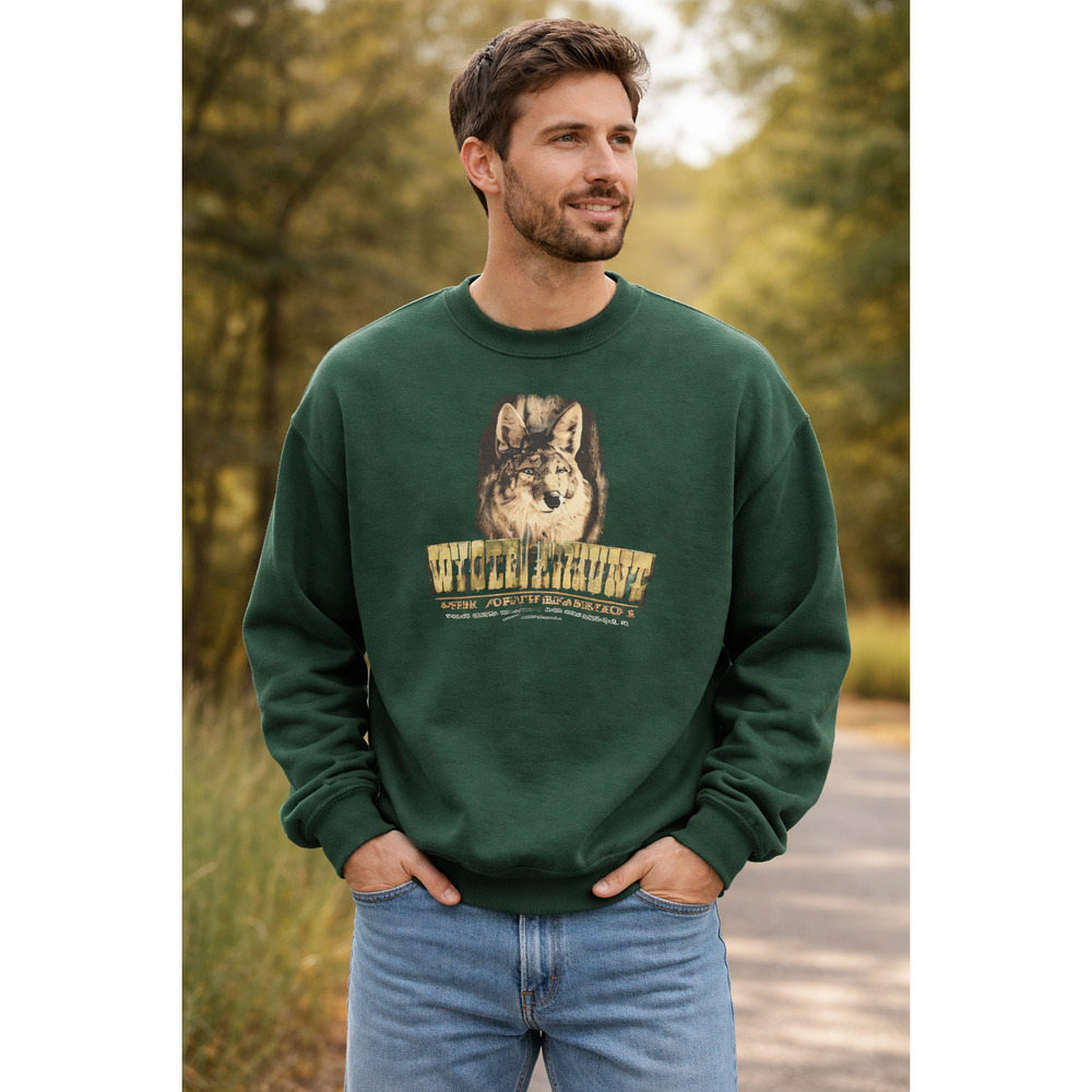 Vintage Coyote Hunt Mosquito Creek Sportsmans Club Green Crewneck Sweatshirt 2X